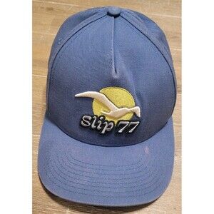 Slip77 Retro Gull Snapback Hat Blue Martha's Vineyard Seagull In The Sun Cap